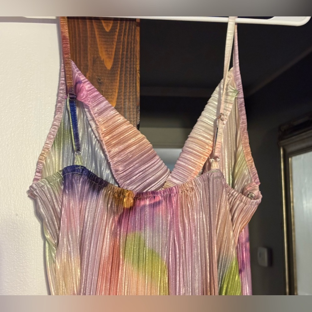 Source Unknown Multicolor Pleated Maxi Dress - image 15